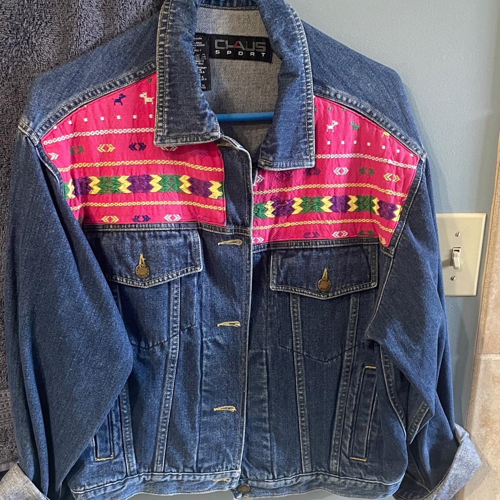 Vintage Chaus Sport Denim Blue Jacket